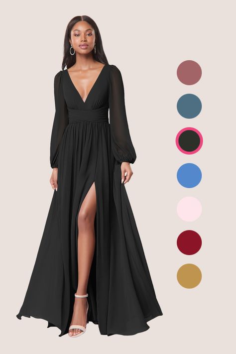 Black Bridesmaid Dresses Mismatched Boho, Winter Black Bridesmaid Dresses, Dark Green Bridesmaids Dresses, Black Boho Bridesmaid Dresses, Black Long Sleeve Bridesmaid Dress, Black Winter Bridesmaid Dresses, Long Sleeve Bridesmaid Dress Fall, Black Bridesmaid Dresses Long Sleeve, Black Bridesmaid Dresses With Sleeves