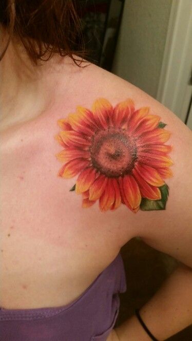 Red And Yellow Sunflower Tattoo, Orange Sunflower Tattoo, Yellow Sunflower Tattoo, Red Sunflower Tattoo, Moms Tattoo, 2024 Tattoo, Sunshine Tattoo, Tattoo Time, Ankle Tattoos