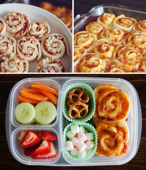 Healthy School Lunch ideas for kids. (I still carry a lunch box so I think this could be useful for me) Pizza Buns, Healthy School Lunch, Kid Lunches, Kids Lunch Ideas, Kid Snacks, Healthy School Lunches, Whats For Lunch, Kids Lunches, Healthy School