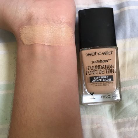 Wet N Wild Photofocus Foundation in Buff Bisque Wet N Wild Foundation, Wet And Wild Foundation, Tone Makeup, Skin Tone Makeup, Hard Candy Makeup, Makeup Steps, Beautiful Brown Eyes, Lipstick Kit, Natural Glowy Makeup