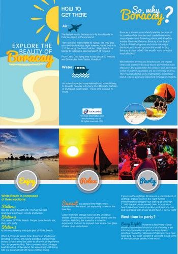 plate 1 brochure for my elective 3 class Boracay Travel Brochure, Beach Brochure Design, School Storage, Simple Summer Outfits, Simple Summer, Web Design Tips, Travel Brochure, Boracay, Art Workshop