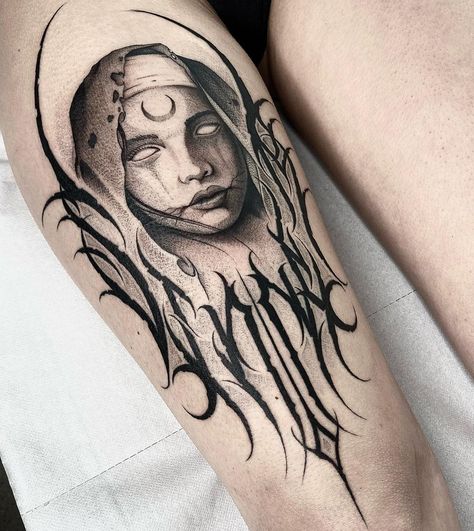 Cholo Tattoo, Tattoo Canvas, Tattoo Salon, Tatoo Inspiration, Palm Tattoos, Angel Tattoo Designs, Weird Tattoos, Dark Art Tattoo, Knee Tattoo