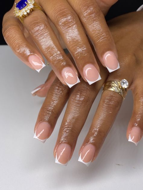 Super Short French Tip Acrylic Nails, Translucent Pink Nails Short, Natural French Tip Nails Short, Nurse Acrylic Nails, Short Acyrilics Nails French Tip, Very Short French Tip Acrylic Nails, Extra Short Acrylic Nails French Tip, Short French Tip Acrylic Nails Black Women, Deep French Short Nails