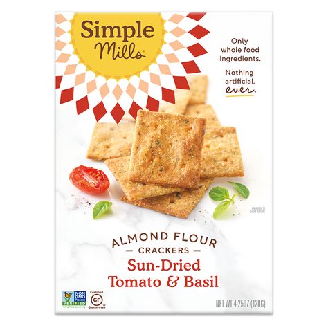 SimpleMills - Shop Products Simple Mills Crackers, Almond Flour Crackers, Simple Mills, Gluten Free Crackers, Cracker Snacks, Free Snacks, Whole Foods Market, Tomato Basil, Dried Tomatoes