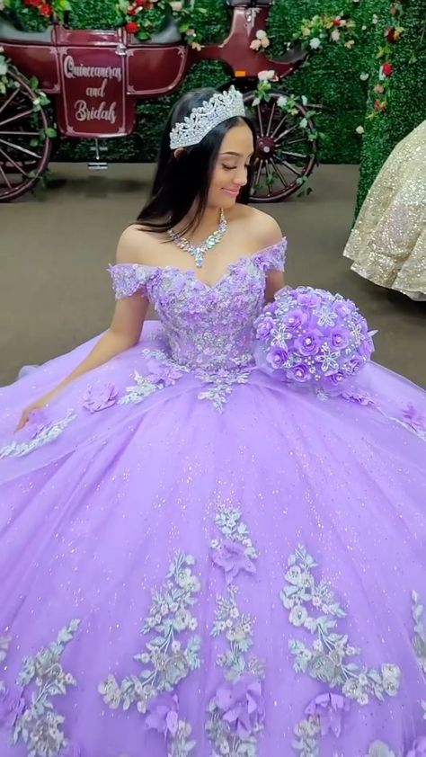 morileequince on Instagram: An absolute #fairytale 💜✨🌸 . . . Featured retailer: @quinceanerasandbridals #morileequince #quinceañera #sparkle #princess #quincedress Lavender Sweet 15 Dresses, Lavender Quinceanera Dresses With Sleeves, Purple Quinceanera Dresses Sparkle, Lavender Quince Dresses Quinceanera, Lilac Quince Dress With Sleeves, Purple Quinceanera Dresses Butterfly With Sleeves, Quinseñeras Dresses Purple, Lila Quinceañera Dresses, Lilac 15 Dresses