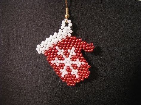 Beaded Snowflake, Holiday Beading, Beaded Snowflakes, Motifs Perler, Beaded Earrings Tutorials, Brick Stitch Earrings, Seed Bead Patterns, Beaded Christmas Ornaments, Christmas Bead