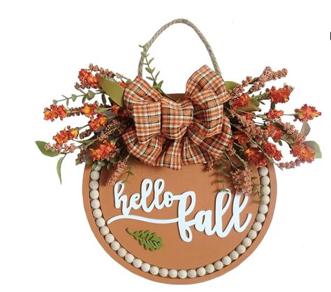 【Proper Size】 The 12" fall wreath, easy to hang, may be squeezed during transportation. Please shape it according to our picture instruction before hanging. 【Perfect Decor】 The Hello sign wreath is suitable for front door, wall, indoors, outdoors, window, fireplace, farmhouse, living room, porch and wedding.You can use it for holidays, like Thanksgiving, season themed parties, Halloween, Christmas and more. Thanksgiving Door Sign, Front Door Porch Decor, Fireplace Farmhouse, Window Fireplace, Sign For Front Door, Farmhouse Door, Farmhouse Doors, Wood Wreath, Front Door Porch