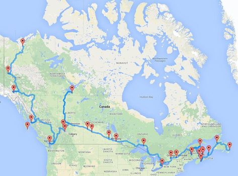 The Ultimate Canadian Road Trip, As Determined By An Algorithm | HuffPost Canada Cross Canada Road Trip, Canadian Road Trip, Road Trip Routes, Canada Road Trip, Us Road Trip, Road Trip Hacks, Road Trip Planning, Road Trip Essentials, Road Trip Fun