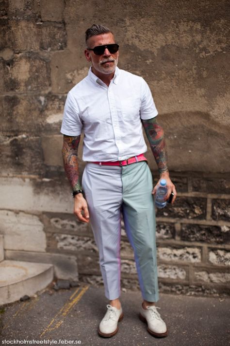 this guy is awesome Nick Wooster, Masculine Style, Perfect Summer Outfit, Summer Lookbook, Gentleman Style, Men Looks, Mens Street Style, Stylish Men, A Man