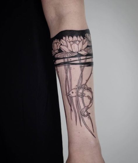 Lily Pad Tattoo, Oz Tattoo, Forearm Tattoo Ideas, Art Nouveau Tattoo, Best Tattoo Ever, Nouveau Tattoo, Armband Tattoos, Forearm Tattoo Women, Tattoo Ideas For Women