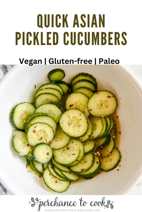 Quick Asian Pickled Cucumbers Quick Pickled Cucumbers Sweet, Asian Pickled Cucumbers, Korean Pickled Cucumber, Cucumber Recipes Healthy, Pickled Cucumber Salad, Pickled Vegetables Recipe, Japanese Cucumber, Pickled Cucumbers, Asian Cucumber Salad