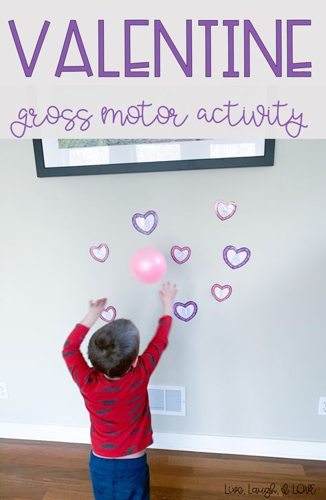 Boredom Busters For Kids, February Activities, February Activity, February Crafts, Preschool Valentines, Valentine's Day Games, Gross Motor Activities, Valentine Activities, Toddler Valentines