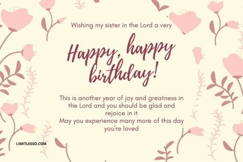 Godly Birthday Wishes, Happy Birthday Prayers, Birthday Prayer For Friend, Christian Birthday Quotes, Christian Wishes, Prayers For Sister, Happy Birthday Prayer, Sister In Christ, 21st Birthday Wishes