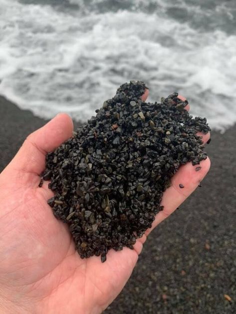 True to its name, Black Beach is a black sand beach. It's the only one of its kind in Minnesota! That is because the black sand was colored by taconite tailings poured into Lake Superior during the heyday of iron mining. These tiny pellets washed up on the shore, creating the beach. Black Beach Silver Bay Mn, Black Sand Iceland, Maui Black Sand Beach, Black Sand Beach Minnesota, Minnesota Nature, Black Sand Beaches, Silver Bay, Iceland Photos, Black Beach