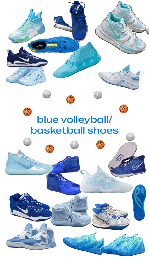 Blue Volleyball Shoes, Vb Shoes, Bball Shoes, Best Volleyball Shoes, Basketball Rules, Blue Basketball Shoes, Shoe Room, Blue Basketball, Trendy Shoes Sneakers