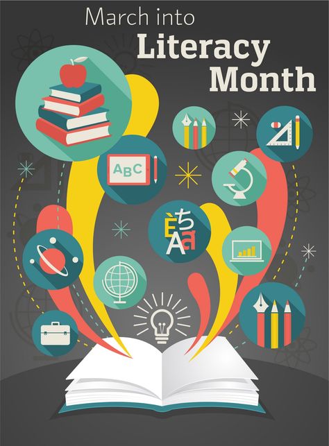 Our Best Literacy Stories and Strategies to Celebrate National March Into Literacy Month Reading Month Poster, March Reading Month, National Reading Month, Reading Artwork, March Reading, Reading Pictures, Calendar Examples, Reading Month, Excel Calendar