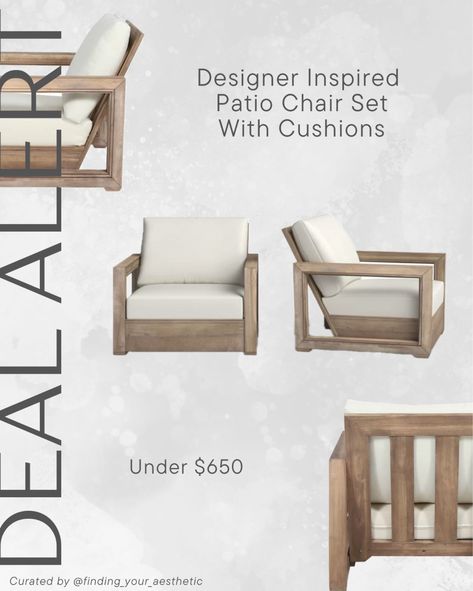 Donnie Patio Chair with Cushions … curated on LTK Rh Outdoor Furniture, Restoration Hardware Aesthetic, Modern Spanish Villa, Rh Outdoor, Restoration Hardware Outdoor, Restoration Hardware Style, Spanish Villa, Chairs Outdoor, Outdoor Aesthetic