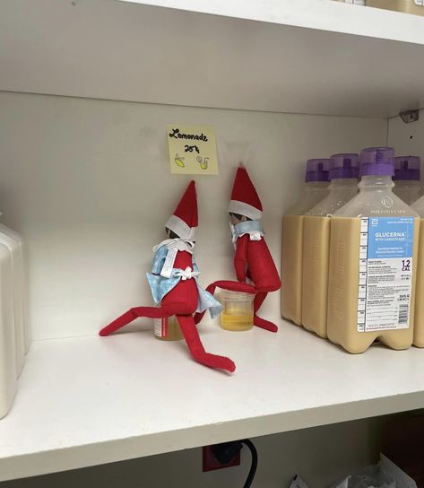 Elf On The Shelf Hospital Edition, Labor And Delivery Elf On The Shelf, Elf On The Shelf Ideas Healthcare, Elf On The Shelf Medical Ideas, Nurse Elf On The Shelf Ideas, Elf On The Shelf Hospital Ideas, Elf Activities, Xmas 2024, Elf Ideas