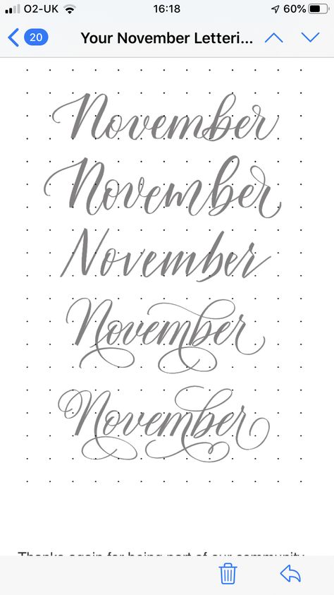 November Font, Journal November, Calligraphy Fonts, Hand Lettering, Bullet Journal, Calligraphy, Art