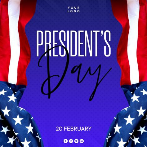 Instagram Small Business, Happy Presidents Day, Instagram Template Free, Ig Templates, Business Flyers, Templates For Instagram, Flyer Poster, Templates Instagram, Presidents Day