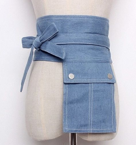 Jeans Trend, Denim Pocket, Denim Crafts, Denim Accessories, Denim Patchwork, Light Blue Denim, Skirts With Pockets, Diy Fashion, Denim Fashion