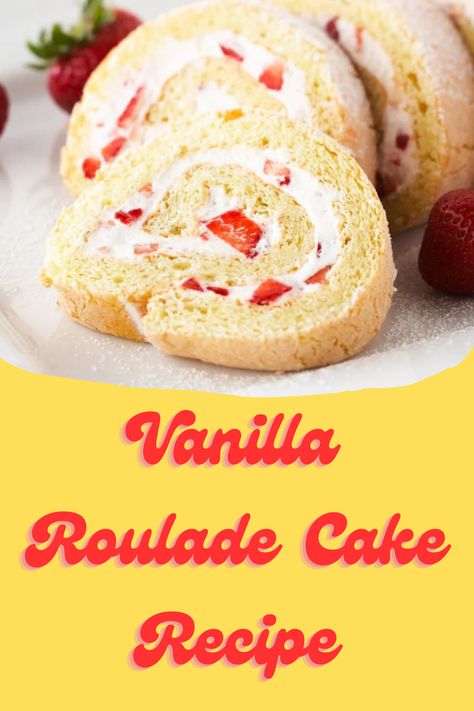 If you're looking for a light, elegant dessert that’s perfect for any occasion, then this Vanilla Roulade Cake is just the ticket. The delicate sponge cake, rolled with a luscious filling, creates a beautiful presentation that will impress your guests. Soft Sponge Cake, Roulade Cake, Sponge Cake Roll, Cheese Bread Recipe, Fruit Preserves, Jelly Roll Pan, Elegant Desserts, Caking It Up, Cheese Bread