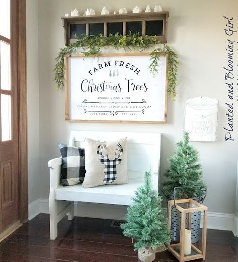 Planted and Blooming Girl: How To Make an Oversized Wall Sign: A DIY Christmas Trees Sign Diy Large Christmas Wall Art, Christmas Wall Art Diy, Diy Christmas Trees, Centerpieces Diy, Engineer Prints, Tree Signs, Christmas Centerpieces Diy, Christmas On A Budget, Indoor Christmas