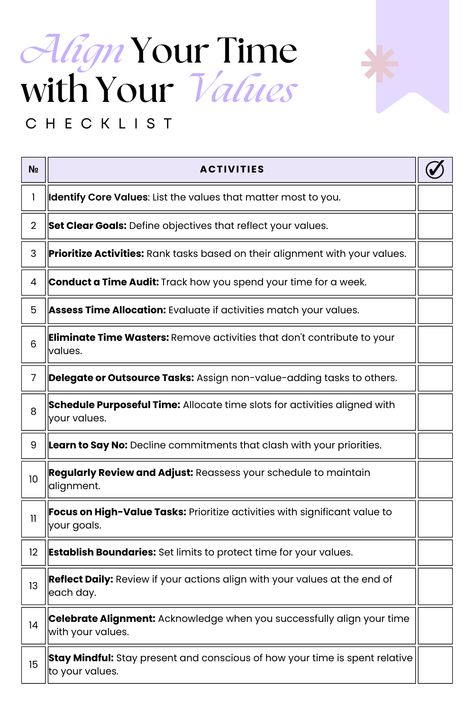 Align Your Time with your Values Personal Core Values Worksheet, Find Your Values, Personal Core Values List, What Are My Values, Core Values Worksheet, List Of Values, Personal Core Values, Motivation Help, Value Yourself