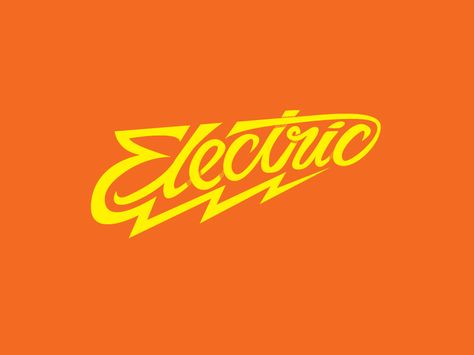 Electric Vector Electricity Graphic Design, Electric Graphic Design, Electric Typography, Energetic Typography, Electric Font, Electricity Logo, Electric Logo, Inspiration Typographie, Inspiration Logo Design