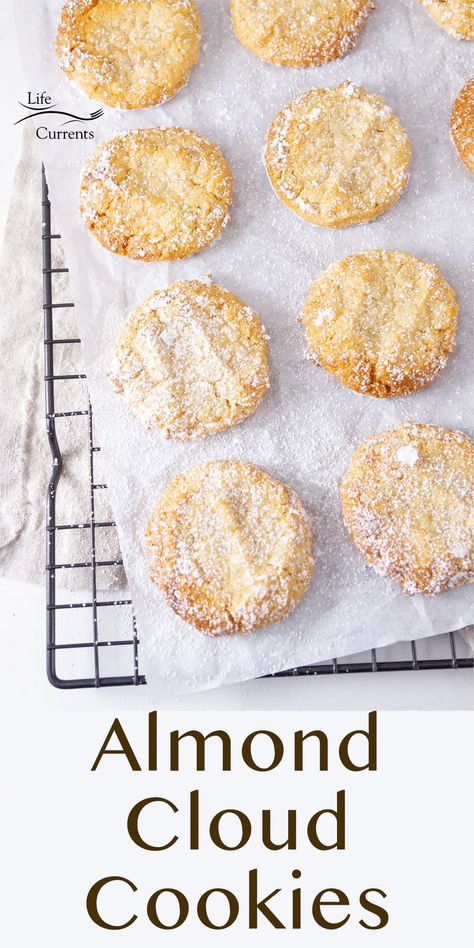 Almond Cloud Cookies, Almond Paste Cookies, Cloud Cookies, Almond Paste Recipes, Chinese Almond Cookies, Amazing Cookie Recipes, Almond Desserts, Almond Macaroons, Almond Meal Cookies