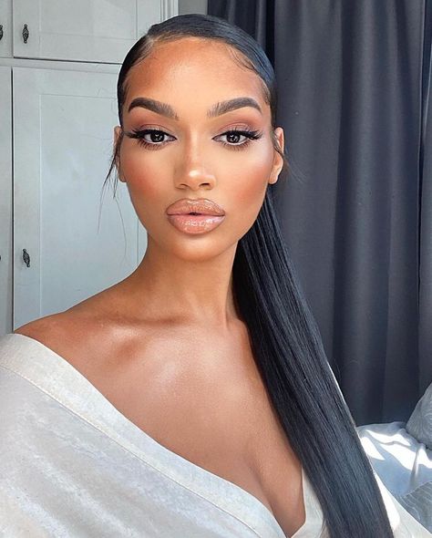 Mekap Mata, Natural Glam Makeup, Pony Tails, Brown Skin Makeup, Soft Glam Makeup, Makeup Girl, Smink Inspiration, Glam Makeup Look, Favorite Makeup