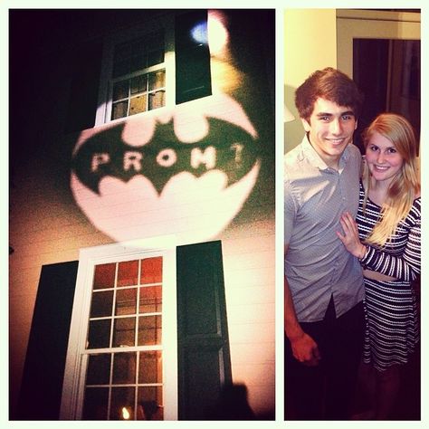 Promposals Are the New Proposals Batman Promposal, Dance Proposals, Prom Pictures Group, Dance Proposal, Prom Couples, Hand Drawn Portraits, Hoco Proposals, Prom Proposal, Prom Photos