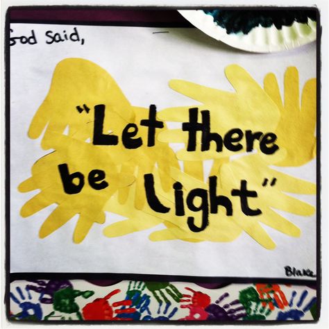 Light Project For Preschool, God Created Light Craft, Let There Be Light Craft, Awana Puggles, Toddler Sunday School, Preschool Sunday School, Jesus Crafts, Preschool Bible Lessons, Teaching Crafts