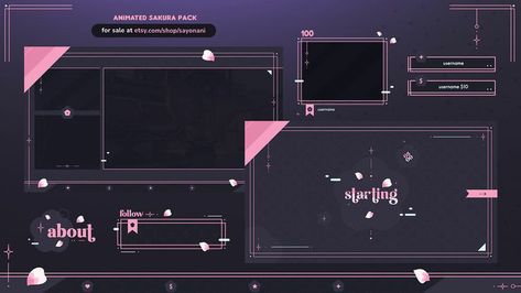 Stream Graphic Design, Art Stream Overlay, Stream Overlay Design Free, Twitch Streamer Aesthetic Overlay, Graphic Banner Design, Twich Streams Logo, Stream Overlay Ideas, Twitch Overlay Templates, Behance Banner