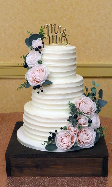 Wedding Cake With Artificial Flowers, Wedding Cake Blush And Navy, Simple Wedding Cake Navy Blue, Dusty Rose And Navy Wedding Cake, Dusty Rose And Navy Blue Wedding Cake, Blush And Blue Wedding Cake, Wedding Cake Pink And Navy Blue, Navy Blue And Blush Pink Wedding Cake, Navy Blush Wedding Cake