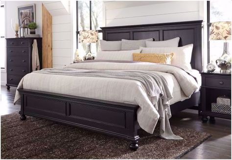 Bunk Beds Kids, Beds Kids, Belfort Furniture, Morris Homes, King Storage Bed, Black Bed, Queen Panel Beds, Gunmetal Hardware, Traditional Look