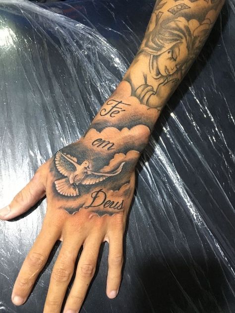 Calf Sleeve Tattoo, Arm Tattoos Lettering, Tattoo Main, Arm Tattoos Black, Side Hand Tattoos, Saved Tattoo, Men Tattoos Arm Sleeve, Hand Tats, Forarm Tattoos