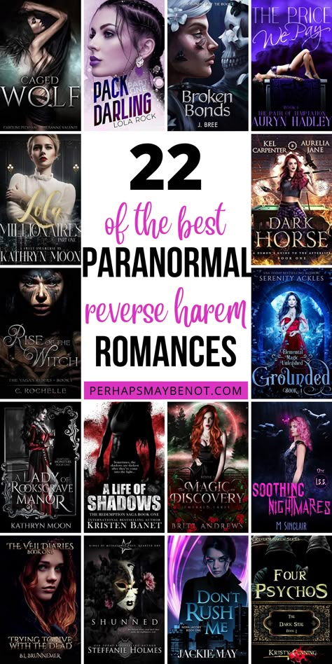 Craving some paranormal reverse harem romances? You're in luck. Here are some of the best ones out there. #books #bookstoread #paranormalbooks #romancebooks #reverseharem #booksworthreading Paranormal Reverse Harem Books, Fantasy Reverse Harem Books, Spicy Reverse Harem Books, Dark Reverse Harem Books, Best Reverse Harem Books, Paranormal Books Romance Novels, Why Choose Romance Books, Rh Books, Reverse Harem Aesthetic