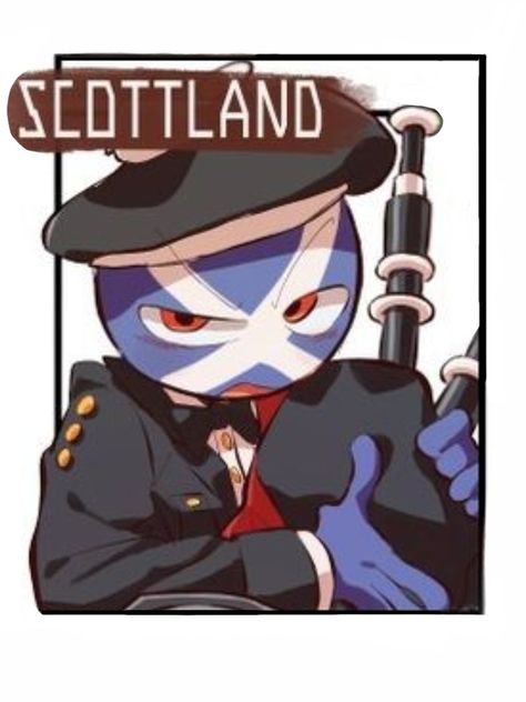 Here's a cropped picture of Scotland from another post that i've found. Scottish People, Human Art, Country Art, Figure Drawing, Manga Art, Album Covers, Scotland, Flag, Fan Art