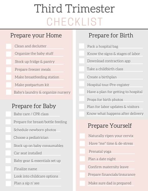 Your ultimate third trimester checklist for everything you need to do to prepare for labor & delivery, childbirth, having a newborn, & your new role as mom. Checklist To Prepare For Baby, Third Trimester To Do, Newborn To Do List, 3rd Trimester Checklist By Week, Last Trimester Checklist, 3rd Trimester To Do List, Third Trimester Tips, Third Trimester Bump Pictures, Prepare For Baby Checklist