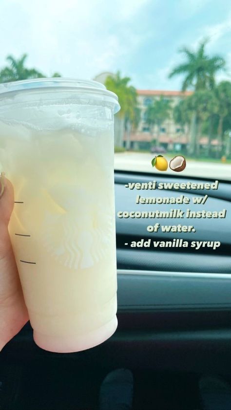 Starbucks Drinks Lemonade, Scooters Coffee Drinks, Starbucks Recipes Refreshers, Starbucks Drink Menu, Starbucks Lemon, Starbucks Secret Menu Recipes, Cold Starbucks Drinks, Starbucks Orders, Starbucks Order