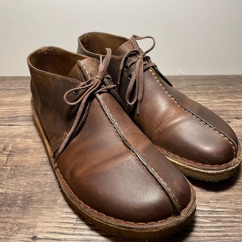 Clarks Originals Mens Desert Trek Chukka Boots Size 9.5M Beeswax Brown Leather Clarks Desert Boot Outfit Men, Clarks Desert Boot Outfit, Desert Boot Outfit, Mule Outfit, Clarks Desert Trek, Clarks Shoes Mens, Clarks Originals Men, Clarks Originals Desert Boot, Clarks Desert Boot