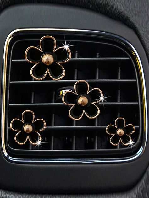 Girly Car Accessories, Car Deco, Interior Decoration Accessories, Cool Car Accessories, Girly Car, Flower Car, Car Essentials, Car Vent, Cute Car Accessories