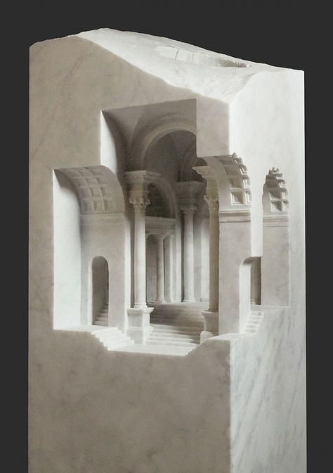 Incredible Architectural Carvings Unearth Ornate Interiors in Stone Architecture Sculpture Model, Architecture Artists, Cement Design, Marble Carving, Architectural Sculpture, Concrete Diy Projects, Concrete Sculpture, Bear Sculptures, Architectural Model