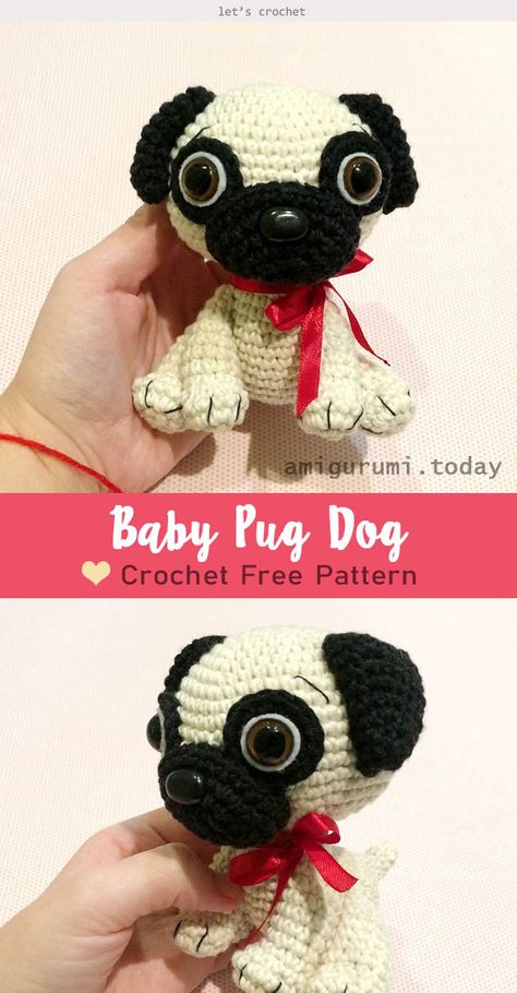 Baby Pug, Dog Sweater Crochet Pattern, Dog Amigurumi, Dog Sweater Pattern, Pug Dogs, Crochet Dog Patterns, Crochet Dog Sweater, Pet Tips, Baby Pugs