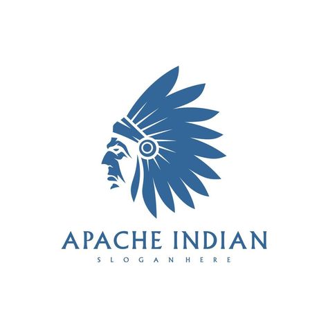 American Indian logo. Indian emblem design editable for your business. Vector illustration. Indian Emblem, Indian Logo, Apache Indian, Emblem Design, Business Vector Illustration, Farm Logo, Logo Banners, Cityscape Photos, Nature Backgrounds