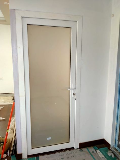 Upvc Doors with Frosted Glass Pvc Glass Door, Upvc Doors Design, Bathroom Door Design, Upvc Door, Main Entrance Door Design, Main Entrance Door, Tv Unit Interior Design, Frosted Glass Door, Pvc Door