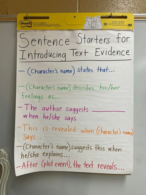 While writing our literary analysis essays, I noticed my students struggled with introducing their textual evidence. They just kind of plopped it in without introducing it or setting up the context of the evidence. To fix this up, today when we revised our draft for transitions, I threw in some teaching about transitions to use to introduce textual evidence. It definitely helped! #middleschoolela #iteachmiddle Textual Evidence Anchor Chart, Text Evidence Anchor Chart, Evidence Anchor Chart, Text Evidence Activities, Strategy Groups Reading, Literary Analysis Essay, Citing Evidence, Writing Conferences, Textual Evidence