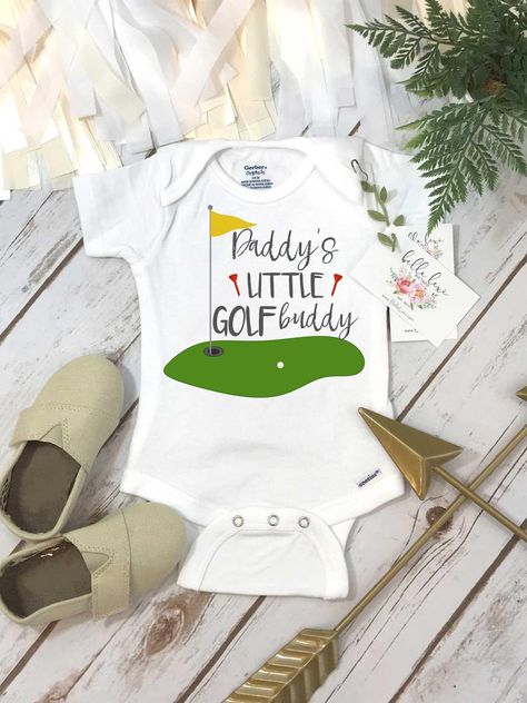 Golf Onesie, Funny Baby Announcement, Golf Baby, Papa Shirts, Golf Theme, Golf Set, Baby Sleep Problems, Third Baby, Vinyl Ideas