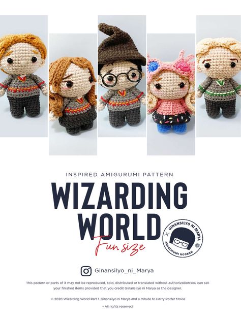 Harry Potter 01 - Compressed | PDF Crochet Harry Potter, Harry Potter Keychain, Harry Potter Free, The Sorting Hat, Harry Potter Dolls, Harry Potter Crochet, Crochet Keychain Pattern, Pola Amigurumi, Sorting Hat